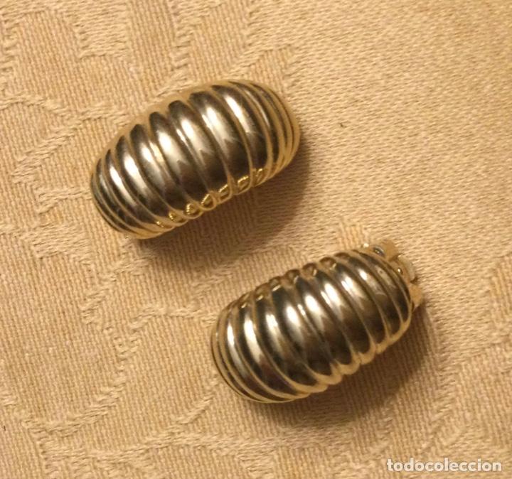 Vintage: PENDIENTES VINTAGE MEDIO ARO - Foto 1