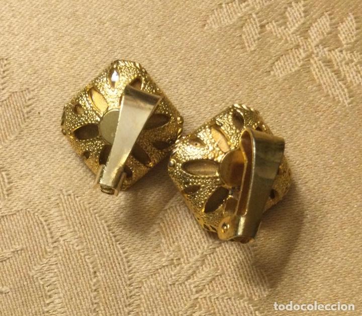 Vintage: PENDIENTES VINTAGE PIEDRA MORADA - Foto 3