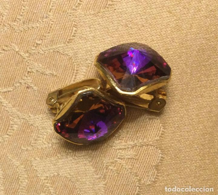 Vintage: PENDIENTES VINTAGE PIEDRA MORADA - Foto 7