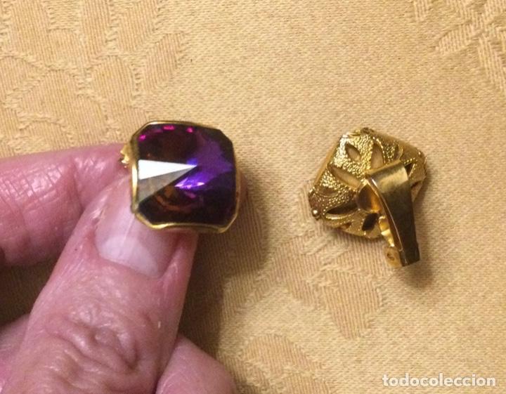 Vintage: PENDIENTES VINTAGE PIEDRA MORADA - Foto 9
