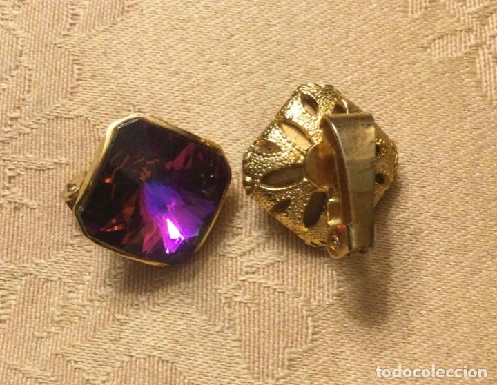 Vintage: PENDIENTES VINTAGE PIEDRA MORADA - Foto 11