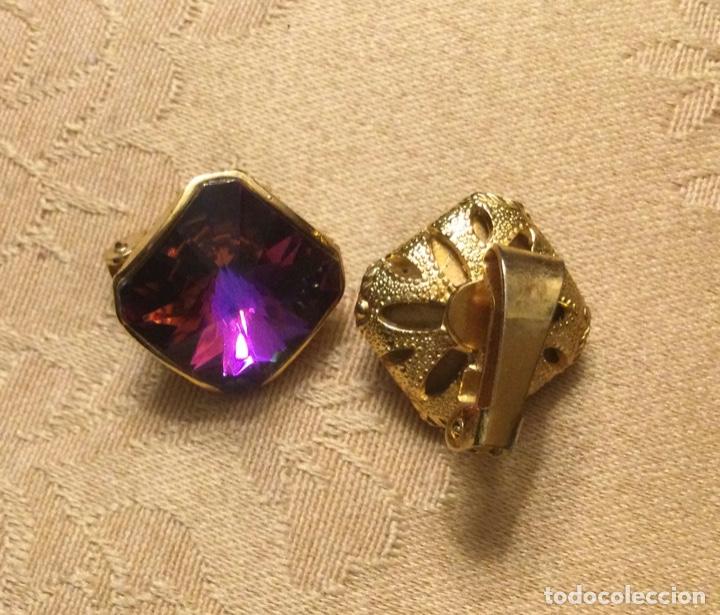 Vintage: PENDIENTES VINTAGE PIEDRA MORADA - Foto 13