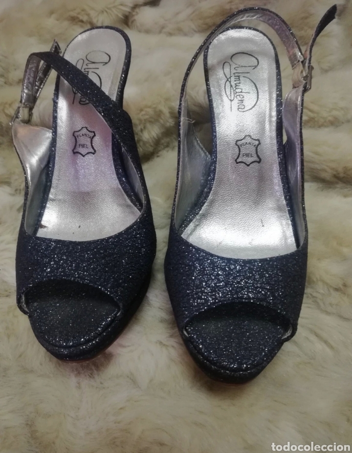 Vintage: ZAPATOS DE PIEL TAC&Oacute;N CON PLATAFORMA - Foto 3