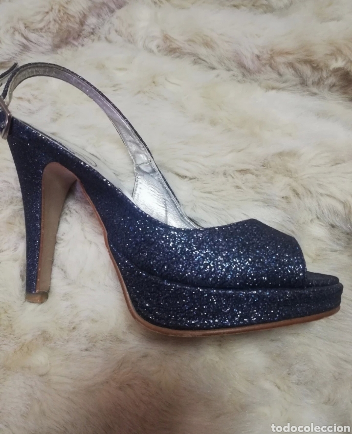 Vintage: ZAPATOS DE PIEL TAC&Oacute;N CON PLATAFORMA - Foto 1