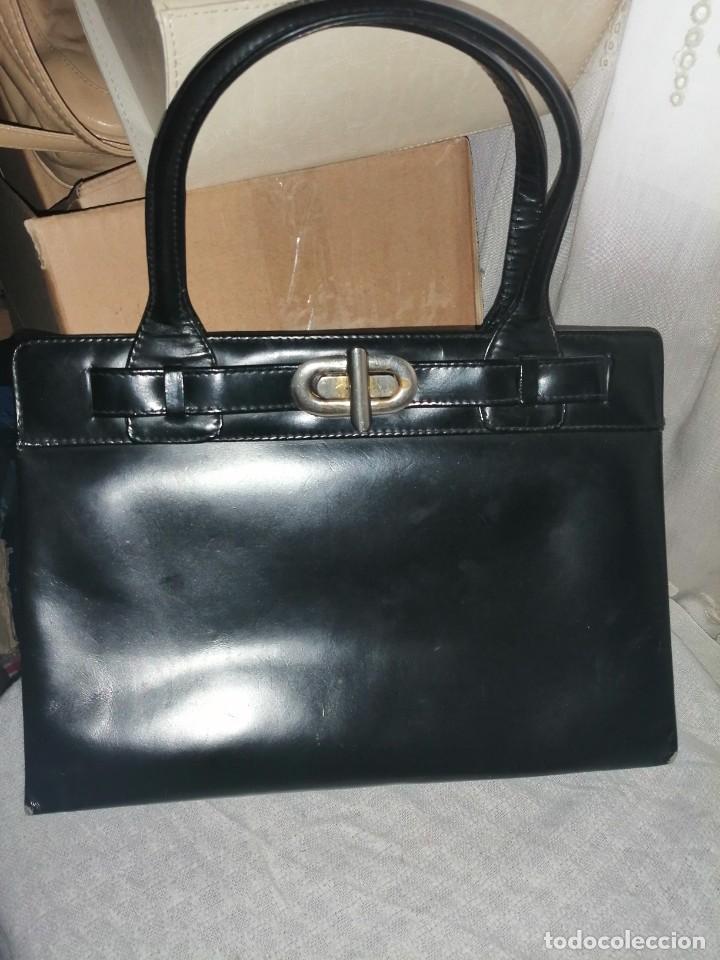 Vintage: Bolso de mano negro - Foto 1