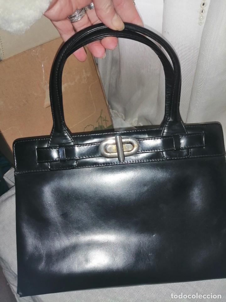 Vintage: Bolso de mano negro - Foto 3