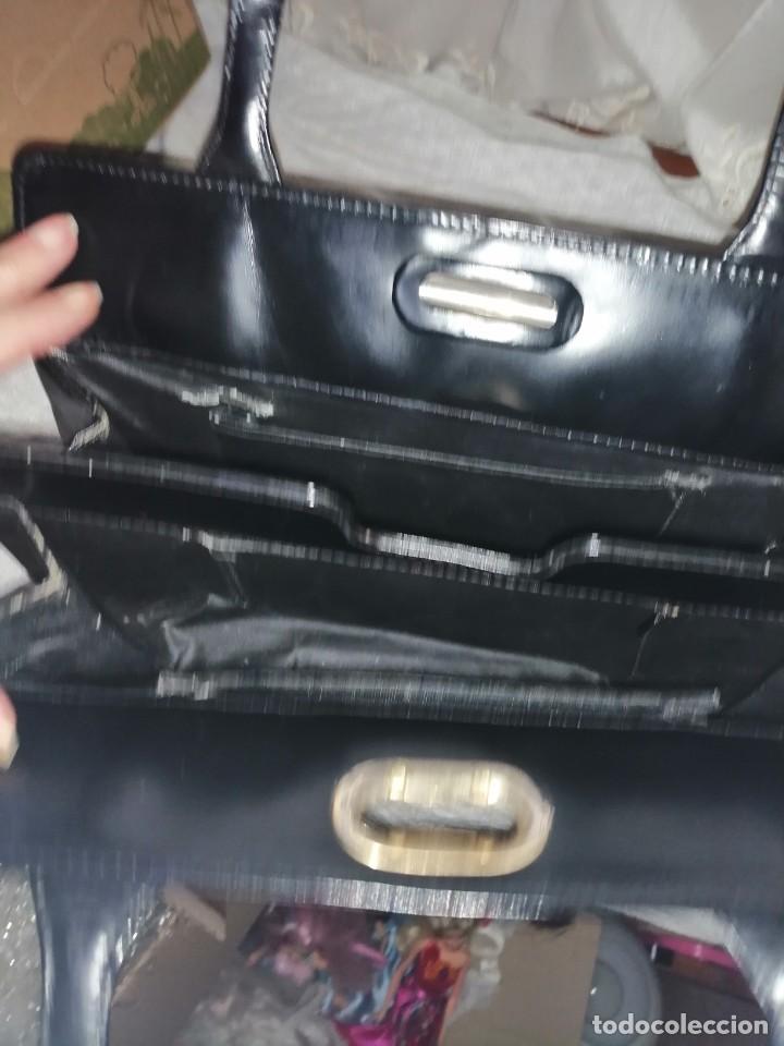 Vintage: Bolso de mano negro - Foto 6