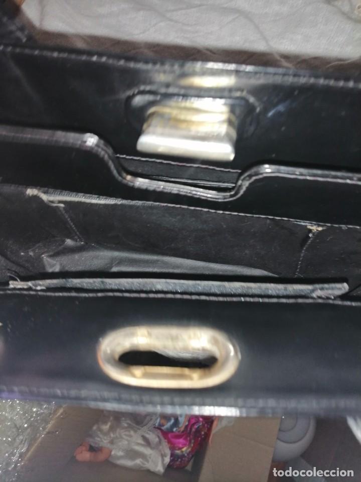 Vintage: Bolso de mano negro - Foto 7
