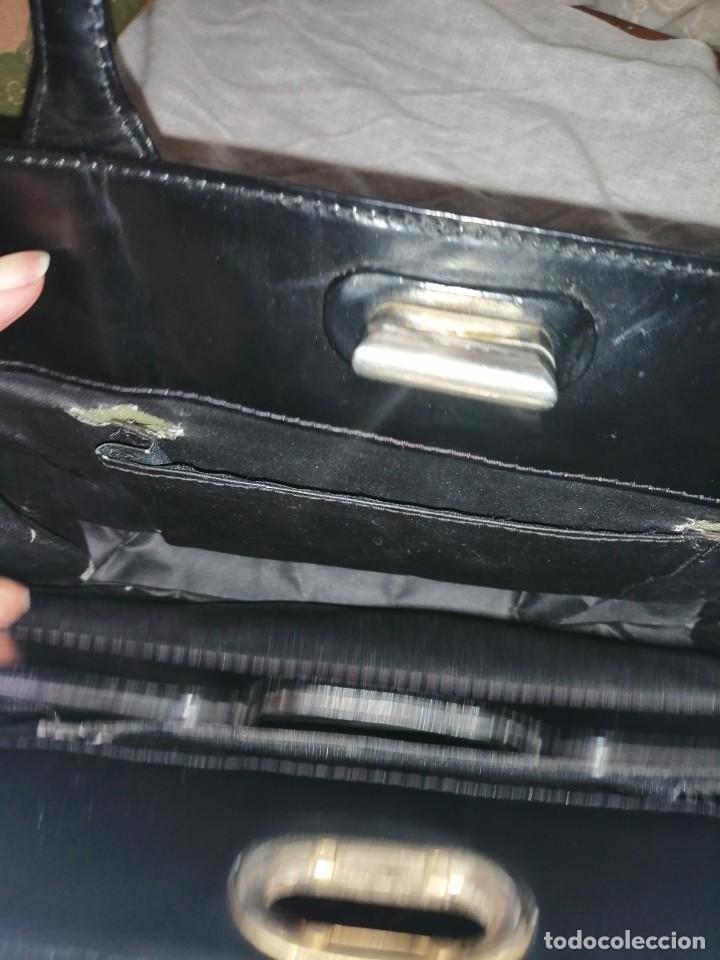 Vintage: Bolso de mano negro - Foto 8