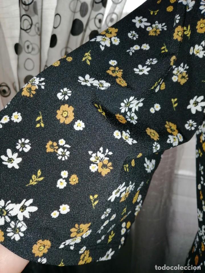 Vintage: Vestido de licra negro y blanco - Foto 3