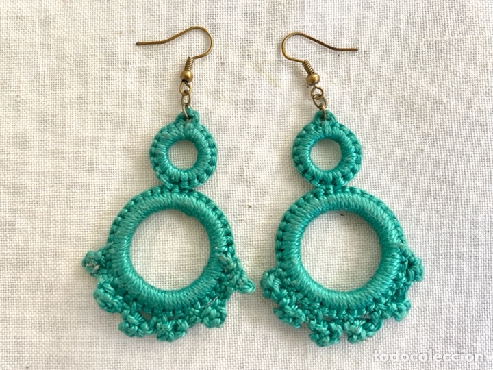 Vintage: Pendientes vintage de crochet - Foto 2
