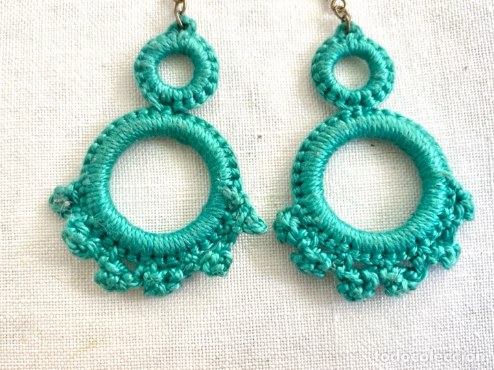 Vintage: Pendientes vintage de crochet - Foto 3