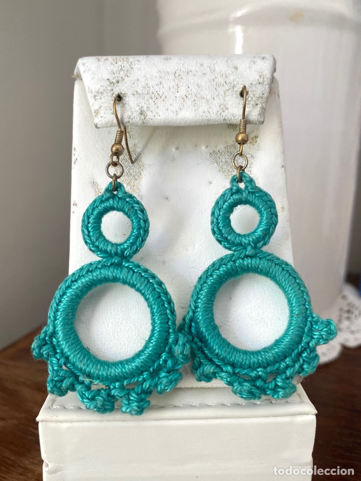 Vintage: Pendientes vintage de crochet - Foto 5
