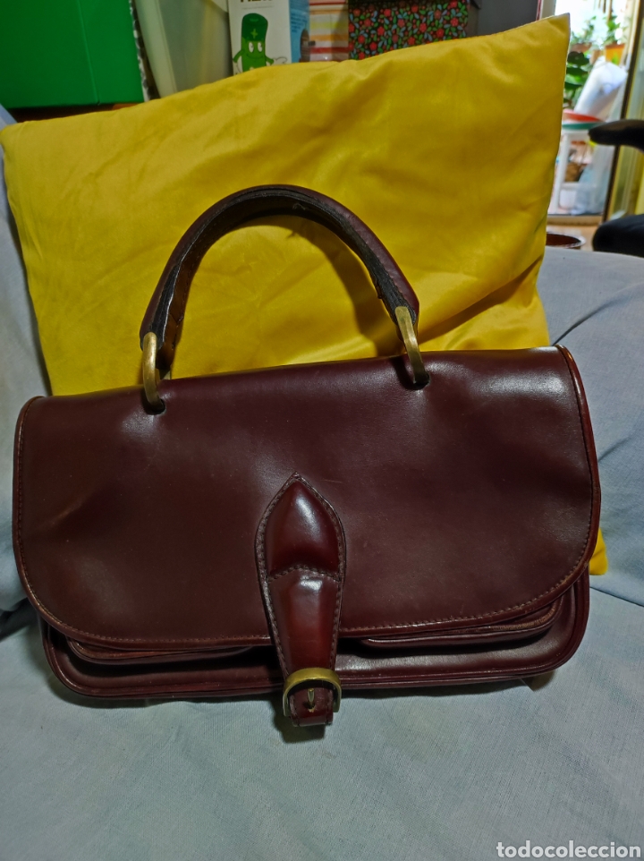 Vintage: Bolso de piel marr&oacute;n - Foto 3