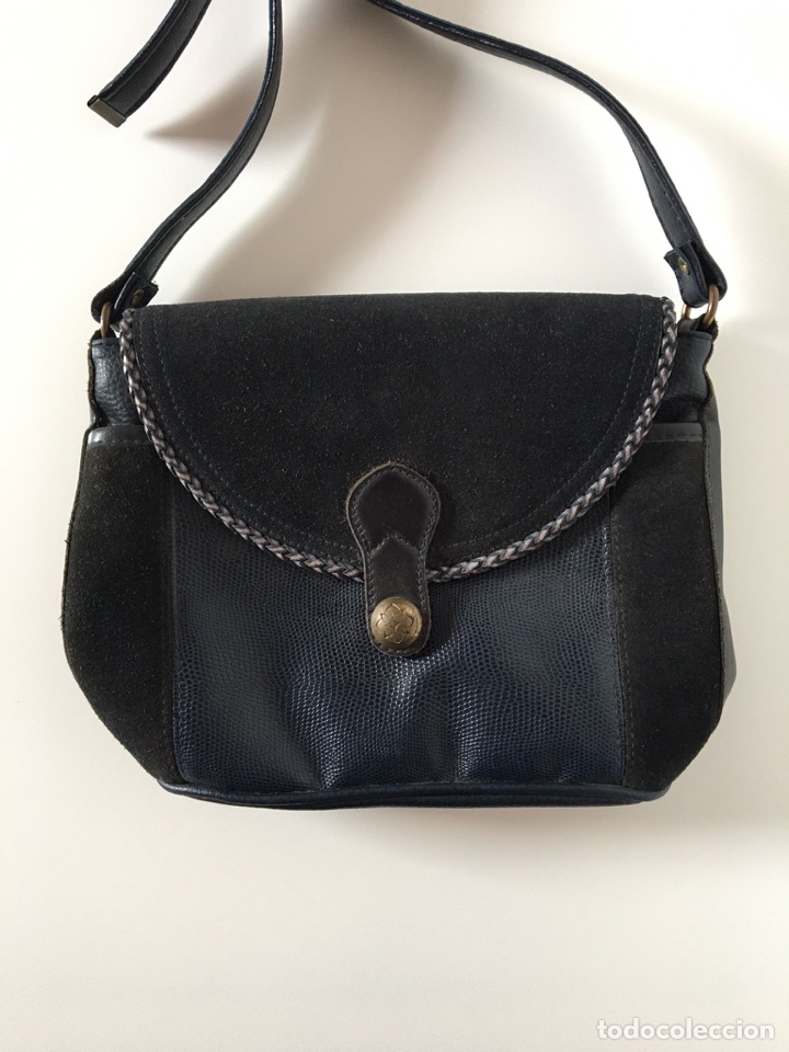 Vintage: Bolso de piel y ante - Foto 1