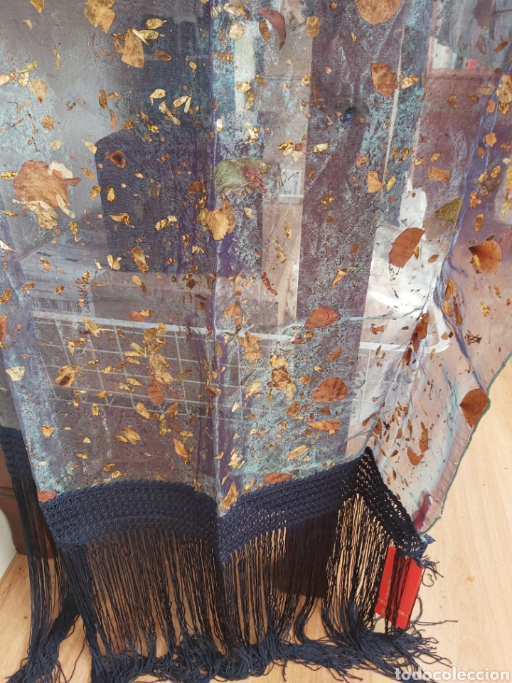 Vintage: Chal de organza azul - Foto 4