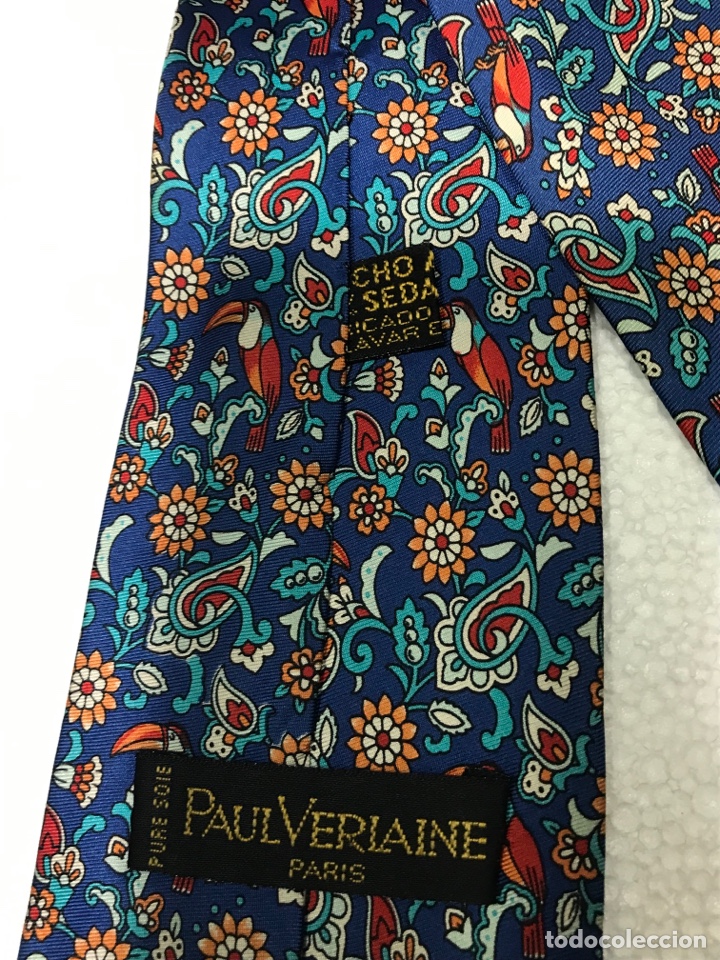 Vintage: Corbata de seda Paul Verlaine - Foto 3