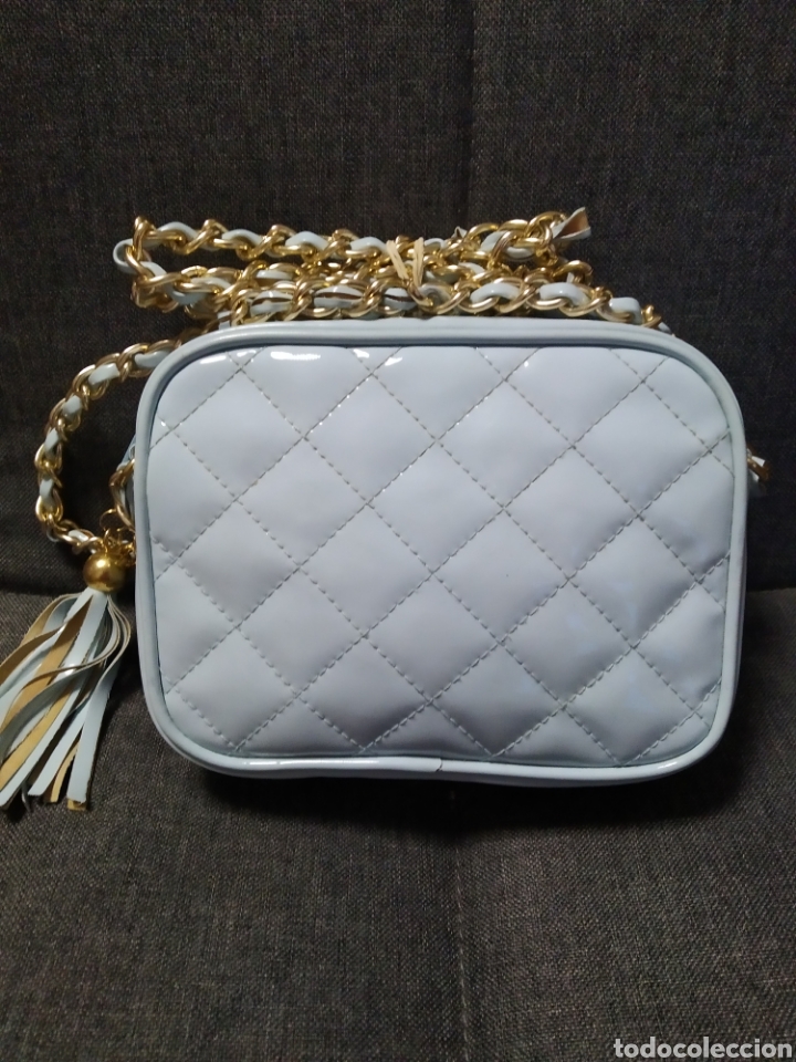 Vintage: Bolso acolchado celeste fiesta - Foto 6