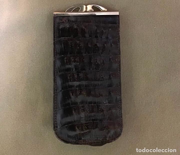 Vintage: ESTUCHE PARA GAFAS, PIEL DE COCODRILO - Foto 1