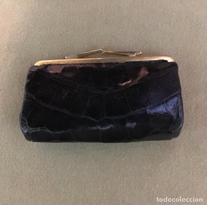 Vintage: MONEDERO PIEL DE COCODRILO - Foto 2