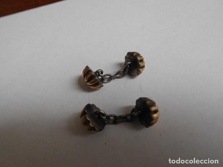 Vintage: Gemelos antiguos de plata y chapado de oro - Foto 3