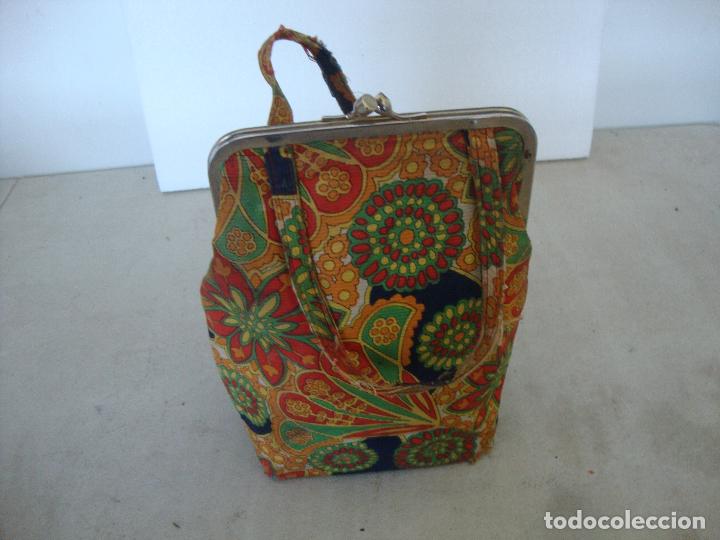 Vintage: BOLSO VINTAGE TELA ESTAMPADO - Foto 2