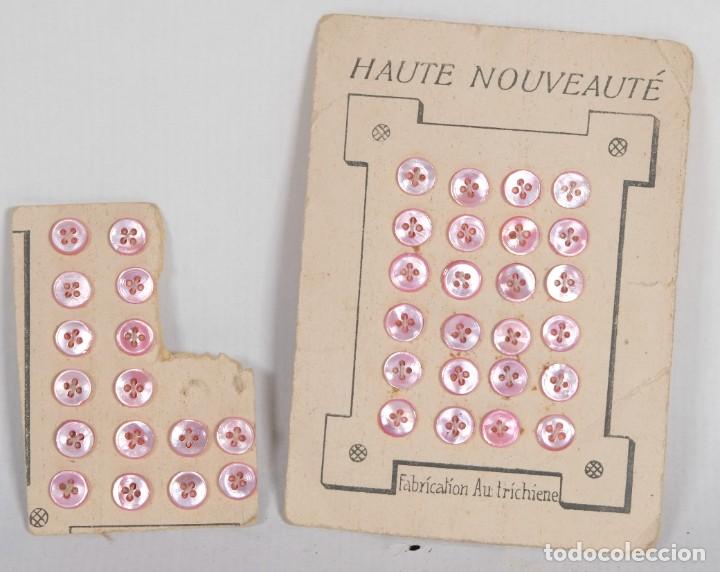 Vintage: Botones en rosa - 6 mm - Foto 1