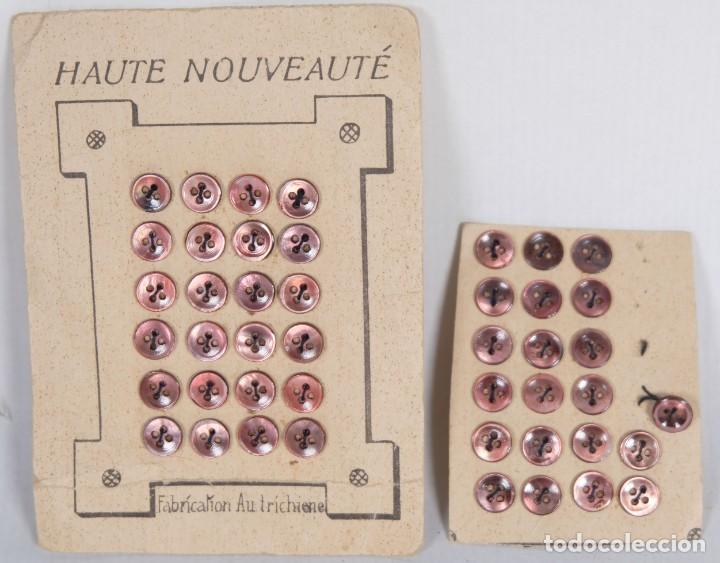 Vintage: Botones en rosa oscuro - 6 mm - Foto 1