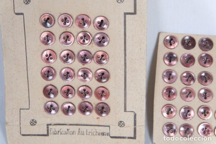 Vintage: Botones en rosa oscuro - 6 mm - Foto 3