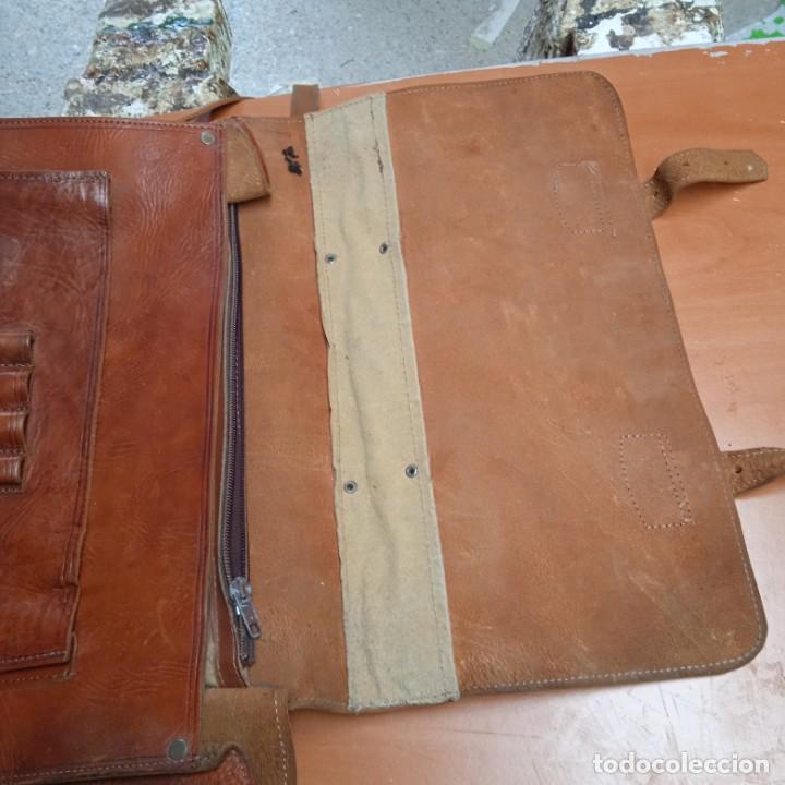 Vintage: Malet&iacute;n antiguo, de cuero - Foto 7