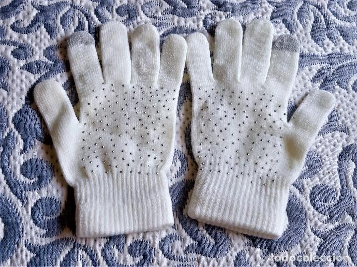 guantes de lana mujer con pequeños brillantes m - Comprar Acessórios  vintage no todocoleccion