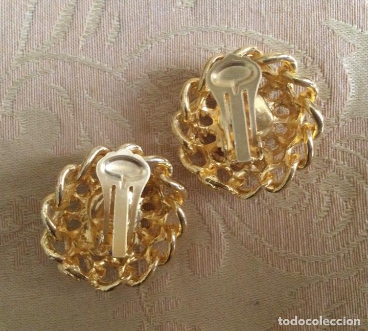 Vintage: PENDIENTES VINTAGE CADENA Y PERLA - Foto 4