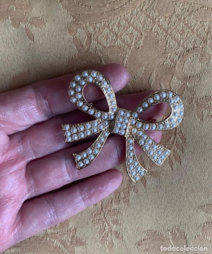 Vintage: BROCHE VINTAGE, LAZO CON PERLAS - Foto 5