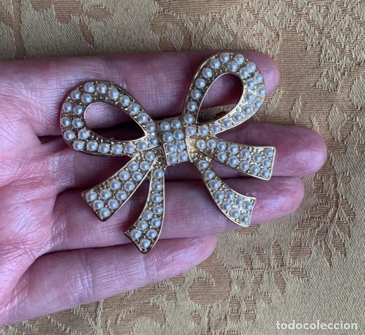 Vintage: BROCHE VINTAGE, LAZO CON PERLAS - Foto 6