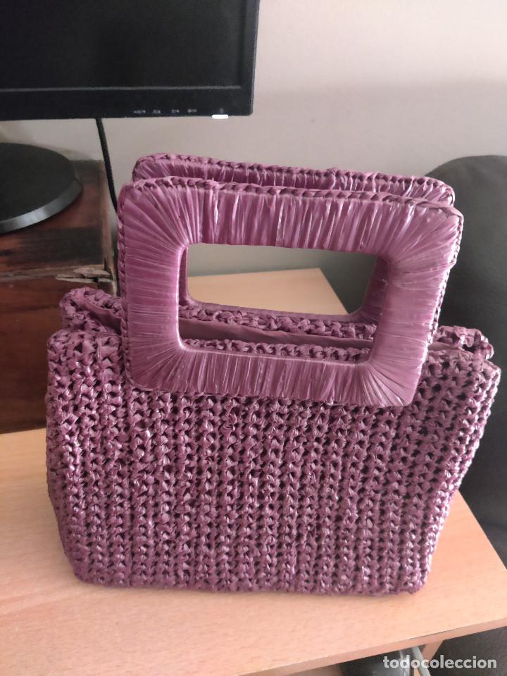 Vintage: bolso de rafia - Foto 1