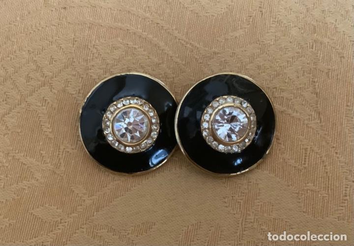 Vintage: PENDIENTES VINTAGE ESMALTE Y PEDRERIA - Foto 5