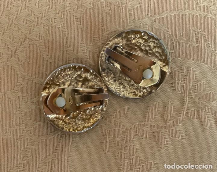 Vintage: PENDIENTES VINTAGE ESMALTE Y PEDRERIA - Foto 6