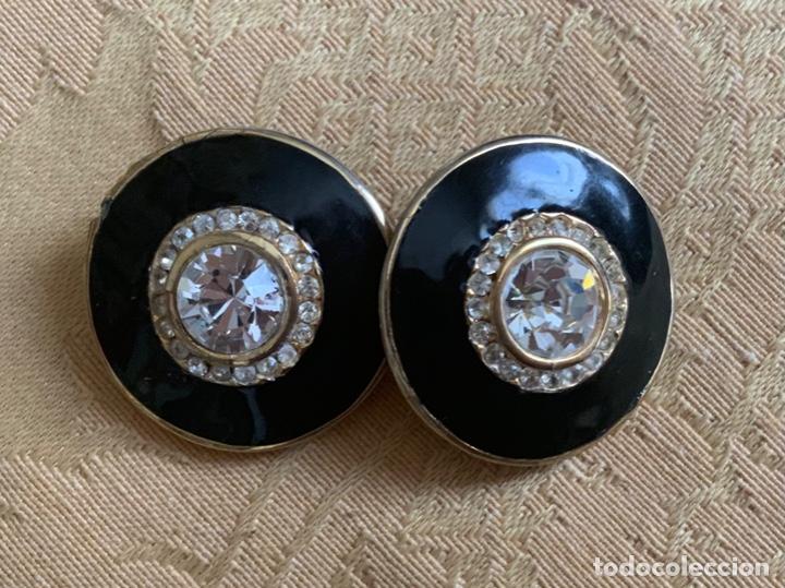 Vintage: PENDIENTES VINTAGE ESMALTE Y PEDRERIA - Foto 8