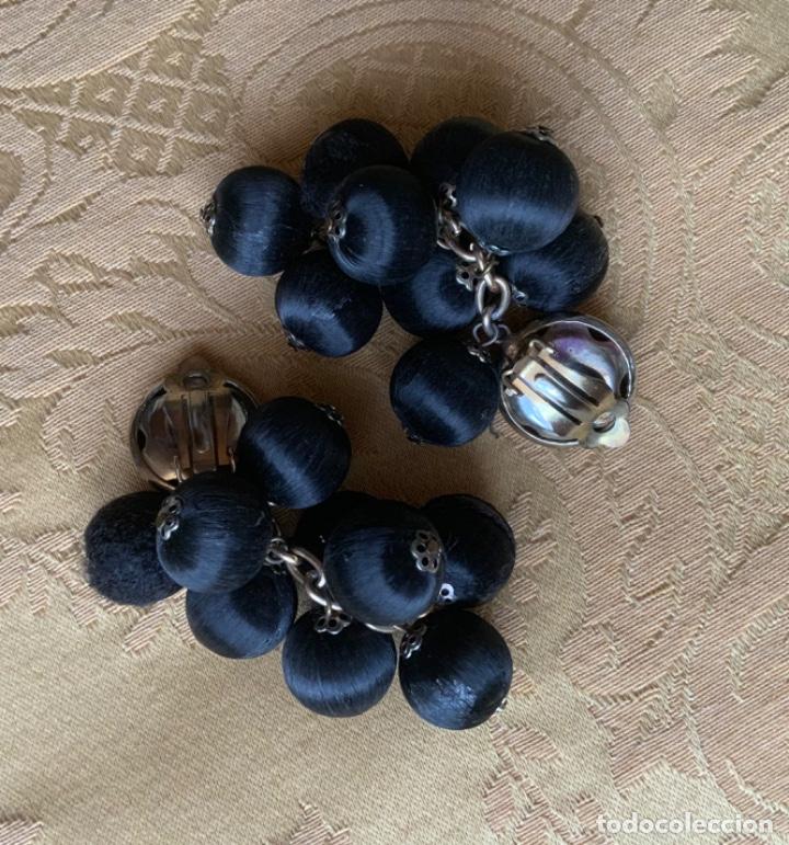 Vintage: PENDIENTES VINTAGE LARGOS, NEGROS - Foto 6