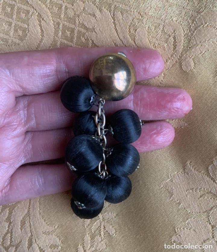 Vintage: PENDIENTES VINTAGE LARGOS, NEGROS - Foto 7