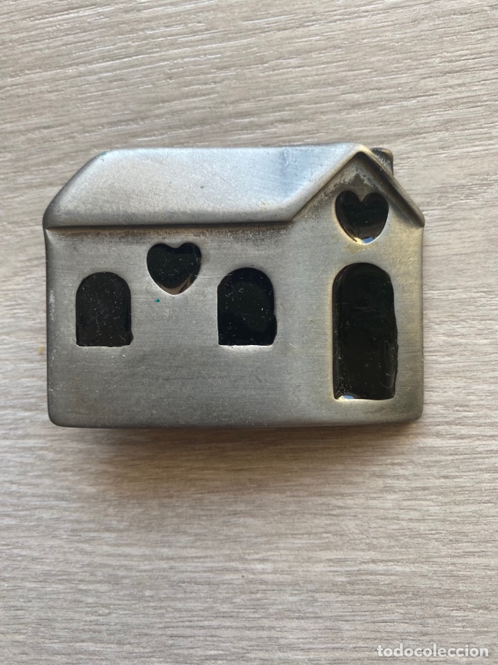 Vintage: HEBILLA CINTUR&Oacute;N MET&Aacute;LICA CASA - Foto 1