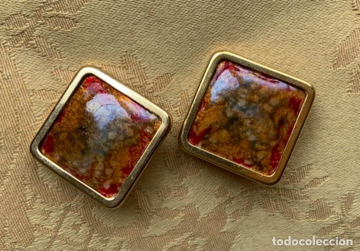 Vintage: PENDIENTES DE ESMALTE, A&Ntilde;OS 70 - Foto 1
