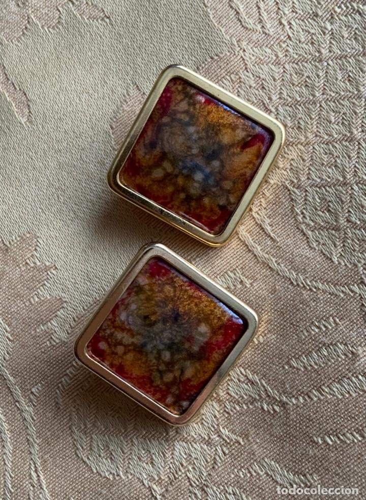 Vintage: PENDIENTES DE ESMALTE, A&Ntilde;OS 70 - Foto 2