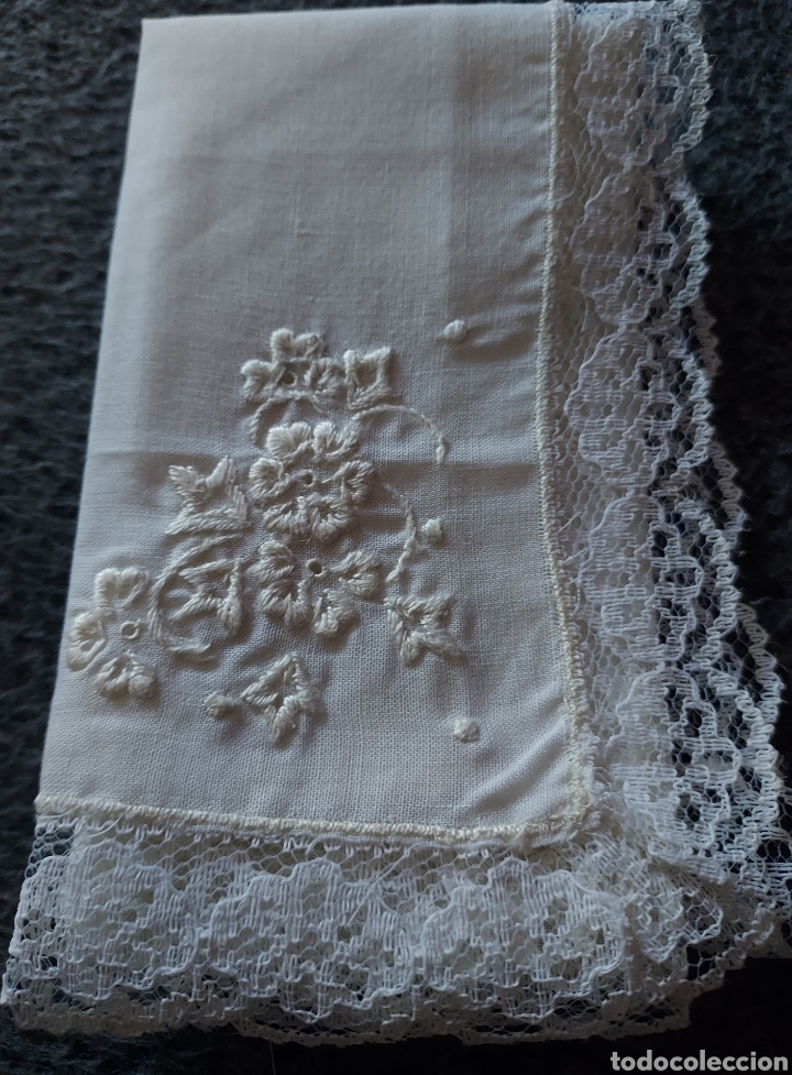 Vintage: Finisimo Antiguo pa&ntilde;uelo bordado - Foto 1