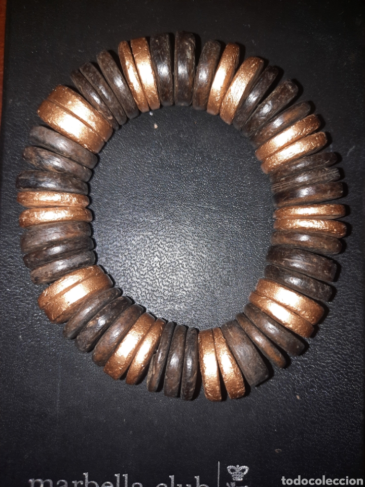 Vintage: PULSERA VINTAGE DE MADERA EL&Aacute;STICA - Foto 2