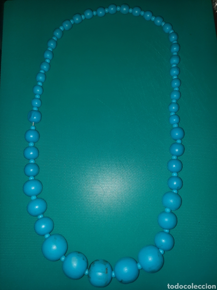 Vintage: COLLAR VINTAGE CON CUENTAS DE MADERA - Foto 1