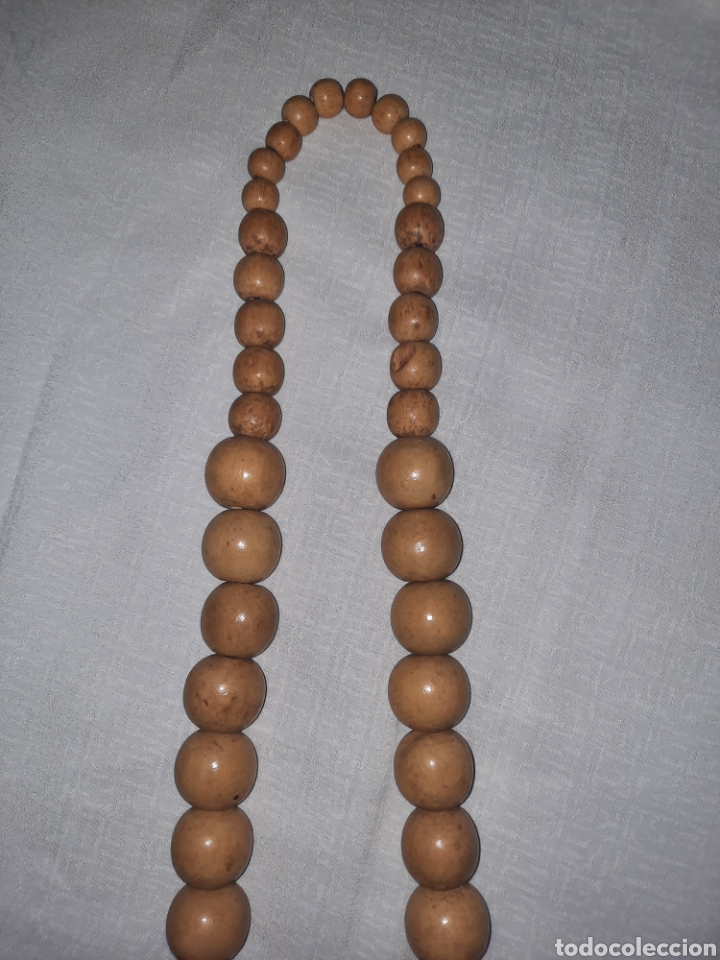 Vintage: LARGO COLLAR DE CUENTAS DE MADERA VINTAGE BICOLOR - Foto 2