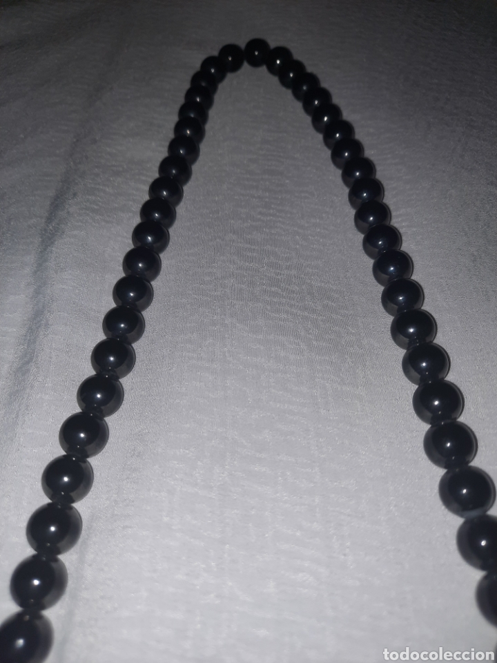 Vintage: LARGO COLLAR VINTAGE CUENTAS NEGRAS - Foto 3