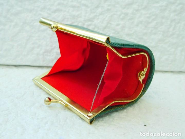Vintage: MONEDERO VERDE. 8X7CM - Foto 2