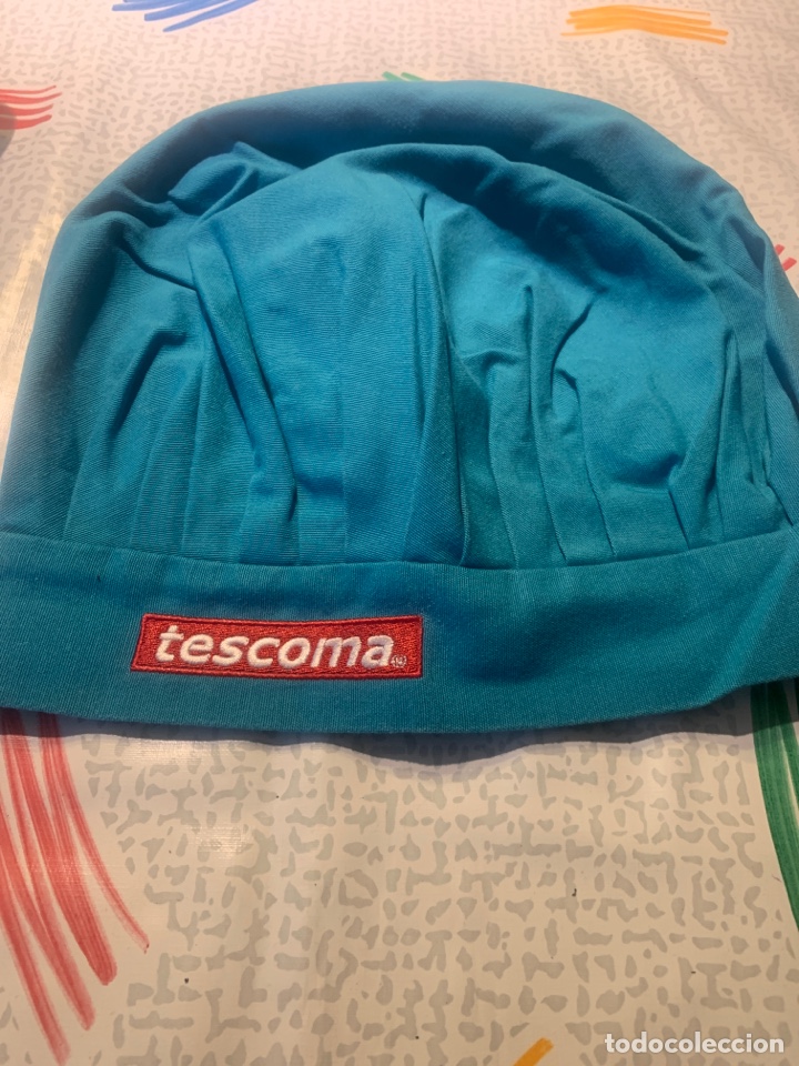 Vintage: Gorro de cocina de tela Azul Tescoma - Foto 1